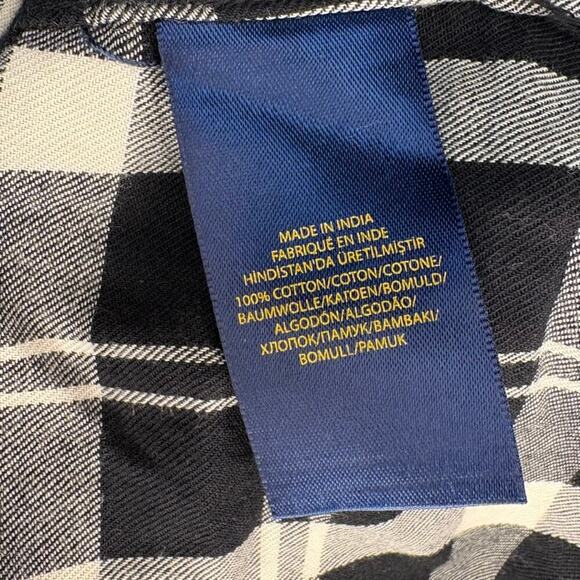 Polo Ralph Lauren Long Sleeve Plaid Flannel Shirt Dress Girls Sz 16 - Picture 5 of 6